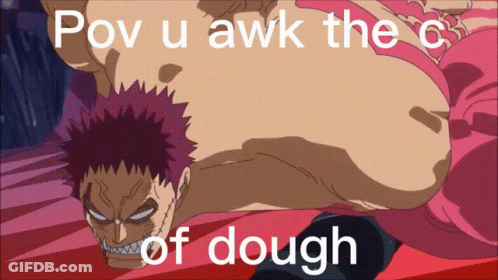 A Picture Of A Cartoon Character With The Words Pov U Awk The C Of Dough GIF