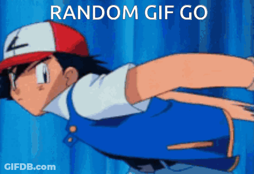 A Picture Of A Cartoon Character With The Words Random GIF Go GIF