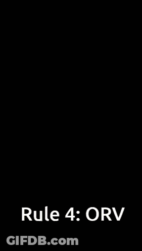 A Picture Of A Cartoon Character With The Words Rule 4 : Orv On The Bottom GIF