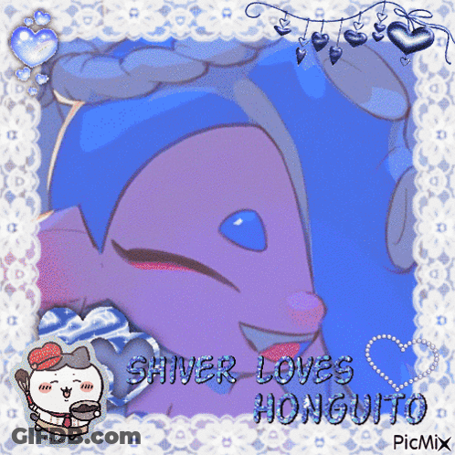 A Picture Of A Cartoon Character With The Words Shiver Loves Honquito GIF