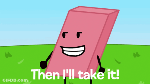 A Picture Of A Cartoon Character With The Words Then I 'Ll Take It GIF