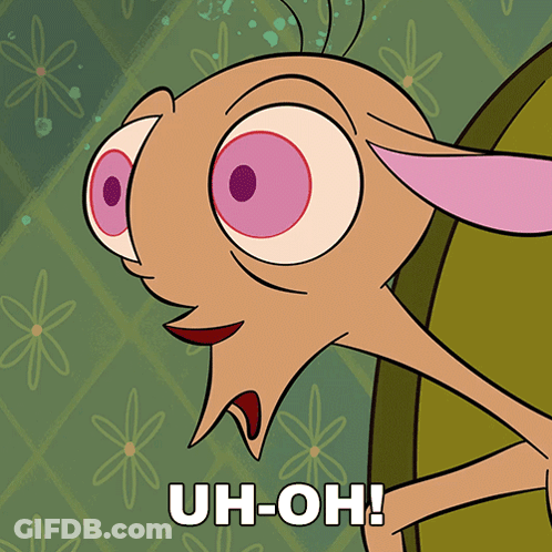A Picture Of A Cartoon Character With The Words Uh-Oh On The Bottom GIF