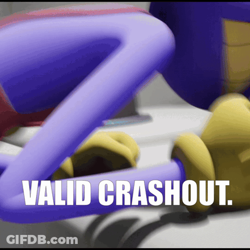 A Picture Of A Cartoon Character With The Words Valid Crashout GIF