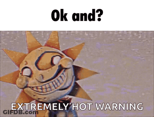 A Picture Of A Cat With A Crown On Its Head And The Words Ok And Extremely Hot Warning GIF