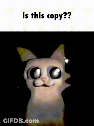 A Picture Of A Cat With Big Eyes And The Words Is This Copy Below It GIF