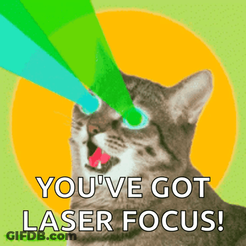 A Picture Of A Cat With Lasers Coming Out Of Its Eyes GIF