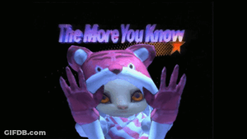 A Picture Of A Cat With The Words " The More You Know " On It GIF