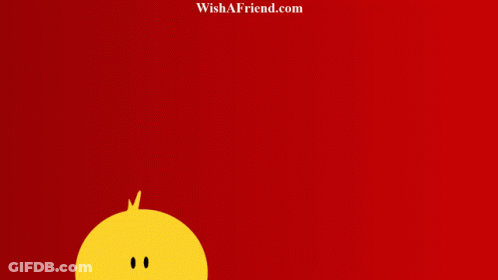 A Picture Of A Chicken With A Speech Bubble That Says Wishafriend.com On It GIF