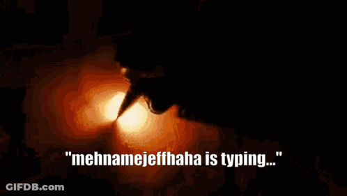 A Picture Of A Chicken With The Words " Mehnamejeffhaha Is Typing " GIF