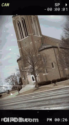 A Picture Of A Church From February 2 1987 GIF