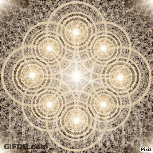 A Picture Of A Circular Pattern With The Word Pixiz On The Bottom GIF
