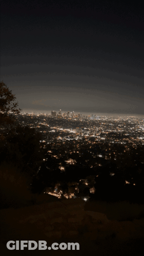 A Picture Of A City At Night With The Name Shagarita At The Bottom GIF