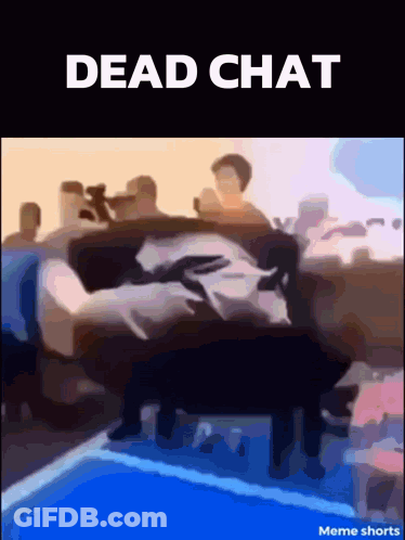 A Picture Of A Coffin With The Words Dead Chat On The Top GIF