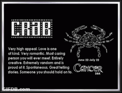 A Picture Of A Crab With The Words " Very High Appeal Love Is One Of Kind " On It GIF