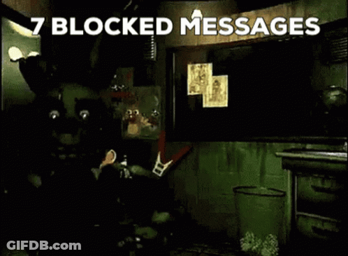 Creepy Bunny With 7 Blocked Messages GIF