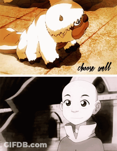 A Picture Of A Dog And A Picture Of A Boy With The Words " Choose Well " On The Bottom GIF