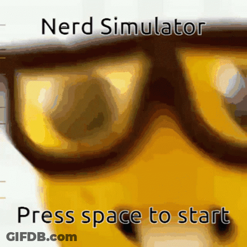A Picture Of A Dog Wearing Glasses With The Words Press Space To Start Below It GIF