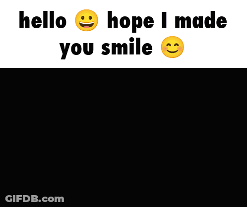 A Picture Of A Donkey With The Words " Hello Hope I Made You Smile " GIF