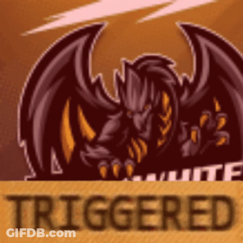 A Picture Of A Dragon And The Word Triggered GIF