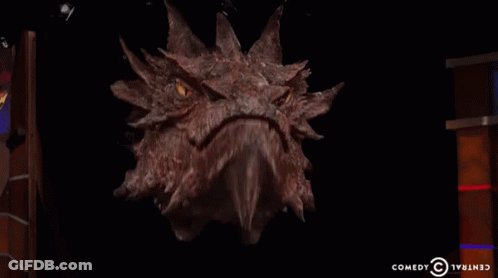 A Picture Of A Dragon With The Words Comedy Central On The Bottom GIF