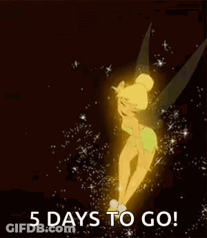 A Picture Of A Fairy With The Words 5 Days To Go . GIF