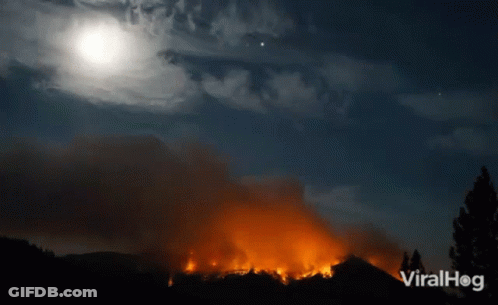A Picture Of A Fire With The Words Viralhog On The Bottom Left GIF