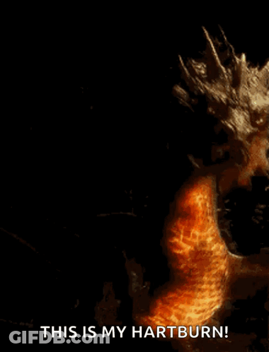 A Picture Of A Fireball With The Words This Is My Hartburn GIF