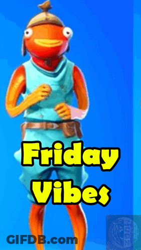 A Picture Of A Fish That Says Friday Vibes On It GIF