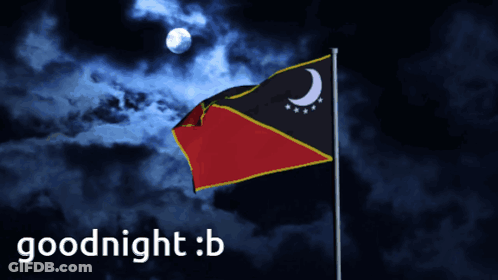 A Picture Of A Flag With The Words Goodnight : B Below It GIF