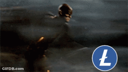 A Picture Of A Flash With A Blue Circle With A L On It GIF