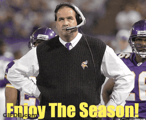 A Picture Of A Football Coach With The Words Enjoy The Season GIF