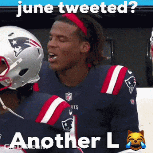 A Picture Of A Football Player With The Caption June Tweeted Another L. GIF