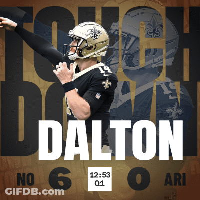 A Picture Of A Football Player With The Name Dalton On The Bottom GIF