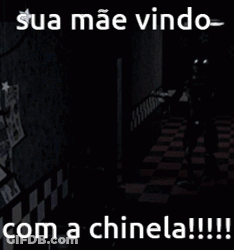 A Picture Of A Fox Says Sua Mãe Vindo Com A Chinela GIF