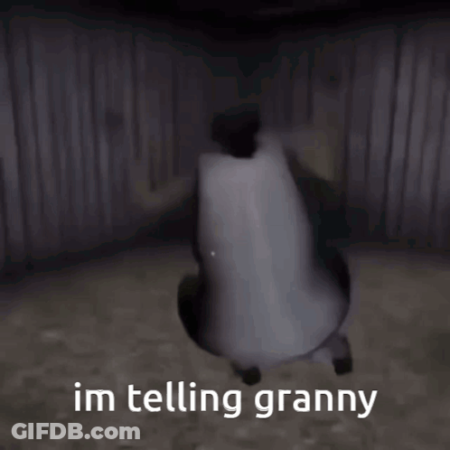 A Picture Of A Ghost With The Words Im Telling Granny GIF