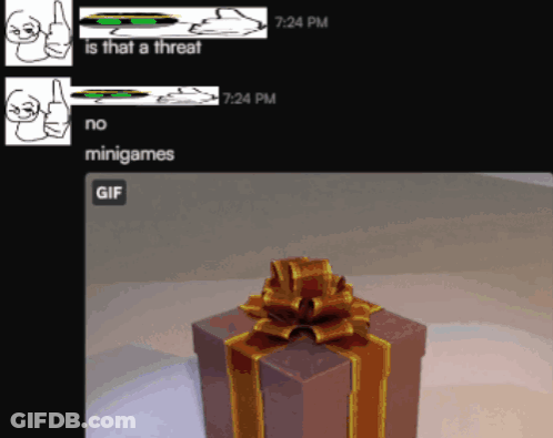 A Picture Of A Gift Box With A Gold Bow Is Being Displayed On A Screen GIF