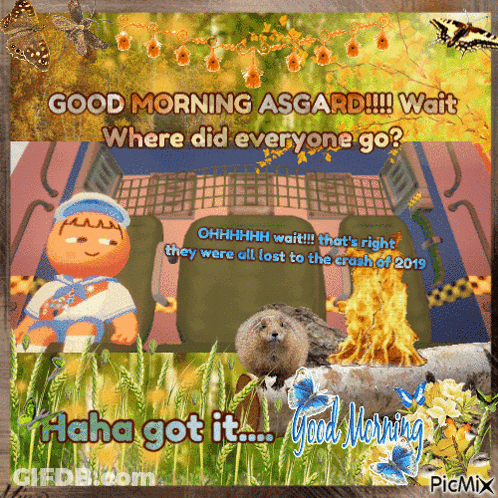 Gingerbread Man And Sheep Good Morning Asgard GIF