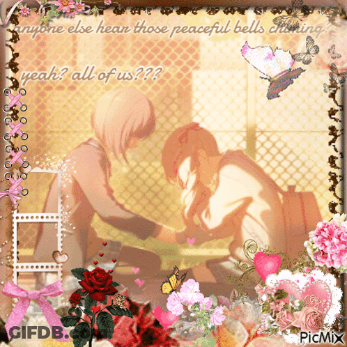 A Picture Of A Girl And A Boy With The Words Yeah All Of Us GIF