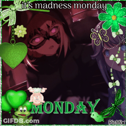 A Picture Of A Girl And The Words Monday GIF