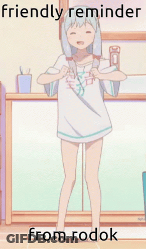 A Picture Of A Girl Dancing With The Words Friendly Reminder From Rodok GIF