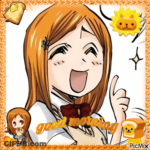 A Picture Of A Girl Giving A Thumbs Up With The Words Good Morning On It GIF