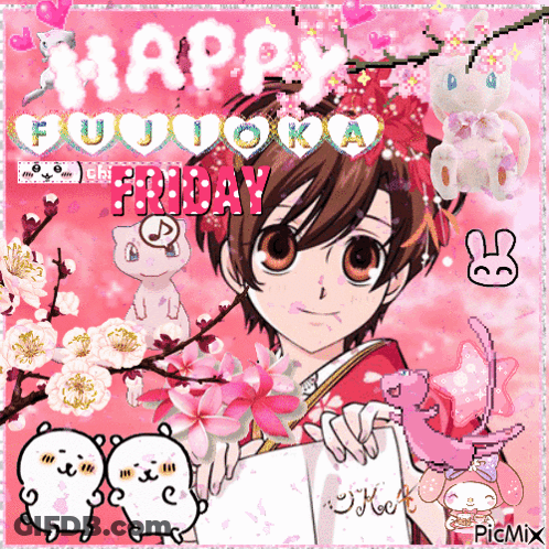 A Picture Of A Girl Holding A Book That Says Happy Friday On It GIF