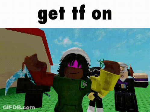 A Picture Of A Girl In A Green Hoodie With The Words Get Tf On On The Bottom GIF
