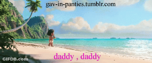 A Picture Of A Girl On A Beach With The Website Gav-In-Panties.tumblr.com In The Background GIF