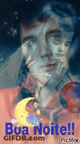 A Picture Of A Girl Praying With The Words Boa Noite Written Below It GIF
