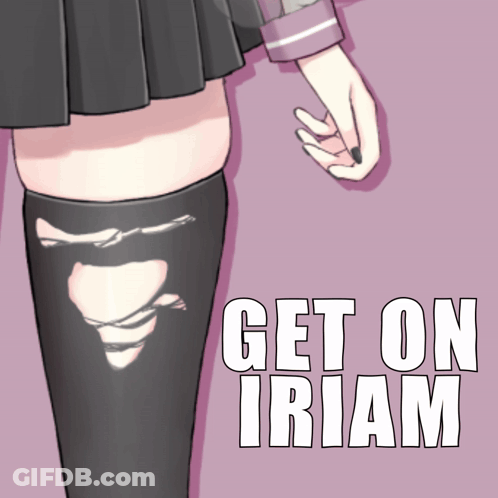 A Picture Of A Girl 'S Leg With The Words Get On Iriam GIF
