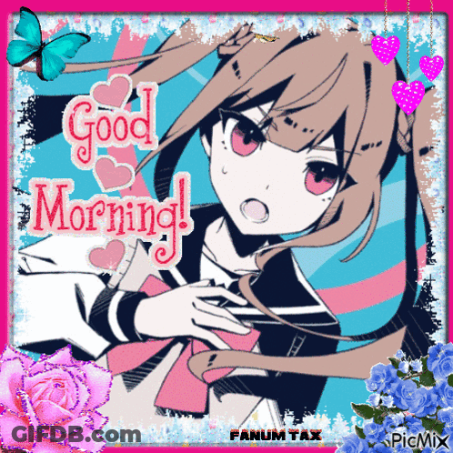 A Picture Of A Girl Says Good Morning GIF