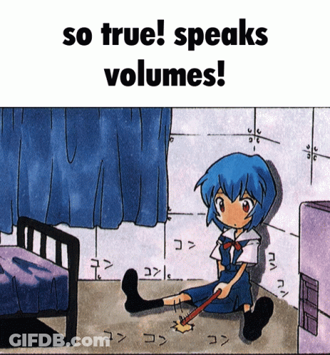 A Picture Of A Girl Sitting On The Floor With The Words So True Speaks Volumes GIF