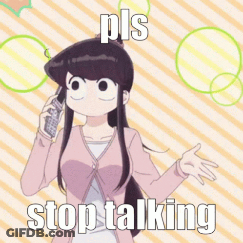 A Picture Of A Girl Talking On A Cell Phone With The Words Stop Talking GIF