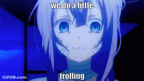 A Picture Of A Girl With A Bandage On Her Face And The Words " We Do A Little Trolling " GIF